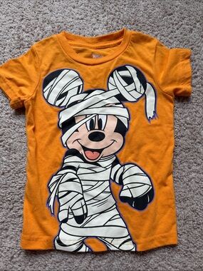 Disney Orange Mickey Mouse Mummy Graphic Tee